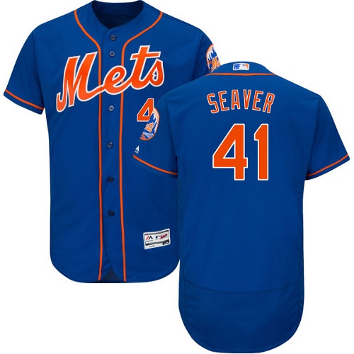 Mets #41 Tom Seaver Blue Flexbase Authentic Collection Stitched MLB Jersey - Click Image to Close